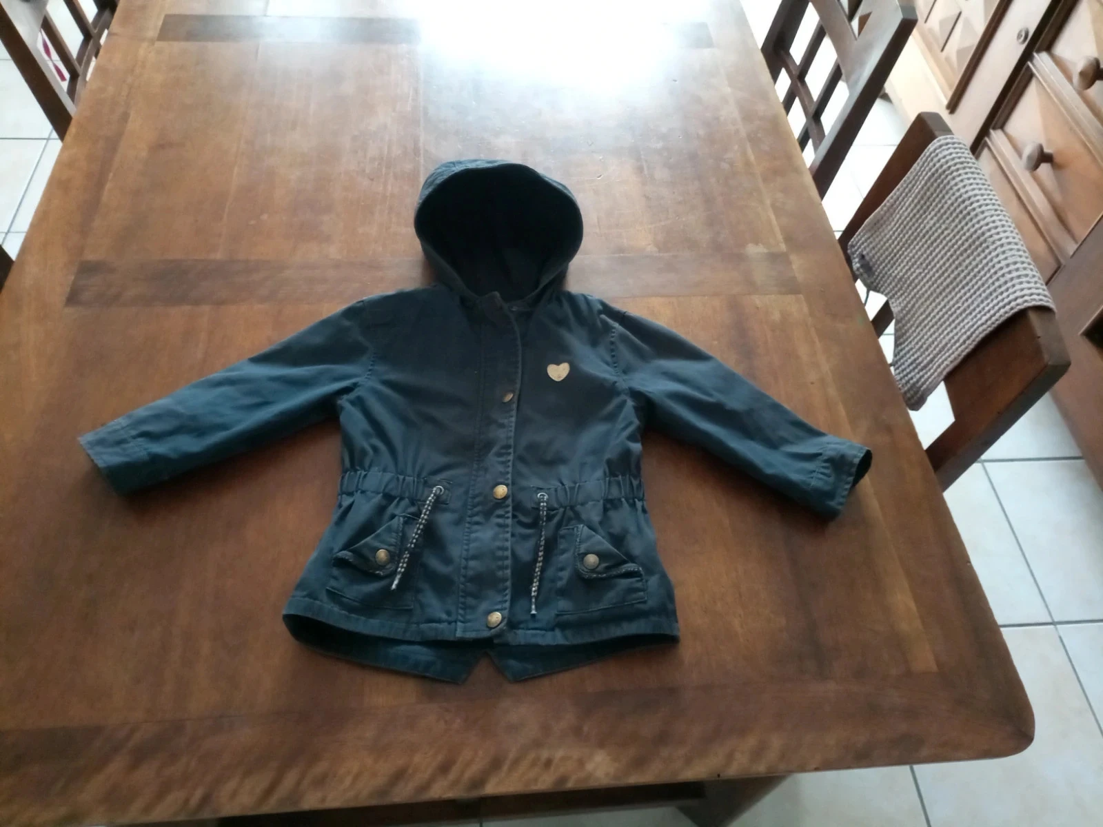 Manteau demi saison à capuche 3 ans